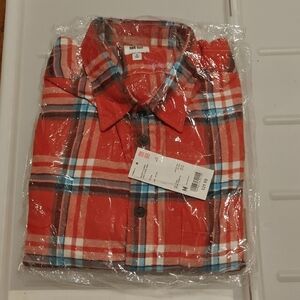 New Vintage Uniqlo Flannel Long Sleeve Shirt Holiday Plaid